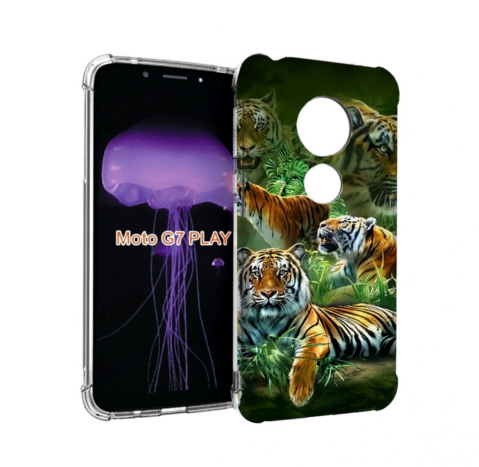 

Чехол MyPads Тигры для Motorola Moto G7 Play, Прозрачный, Tocco