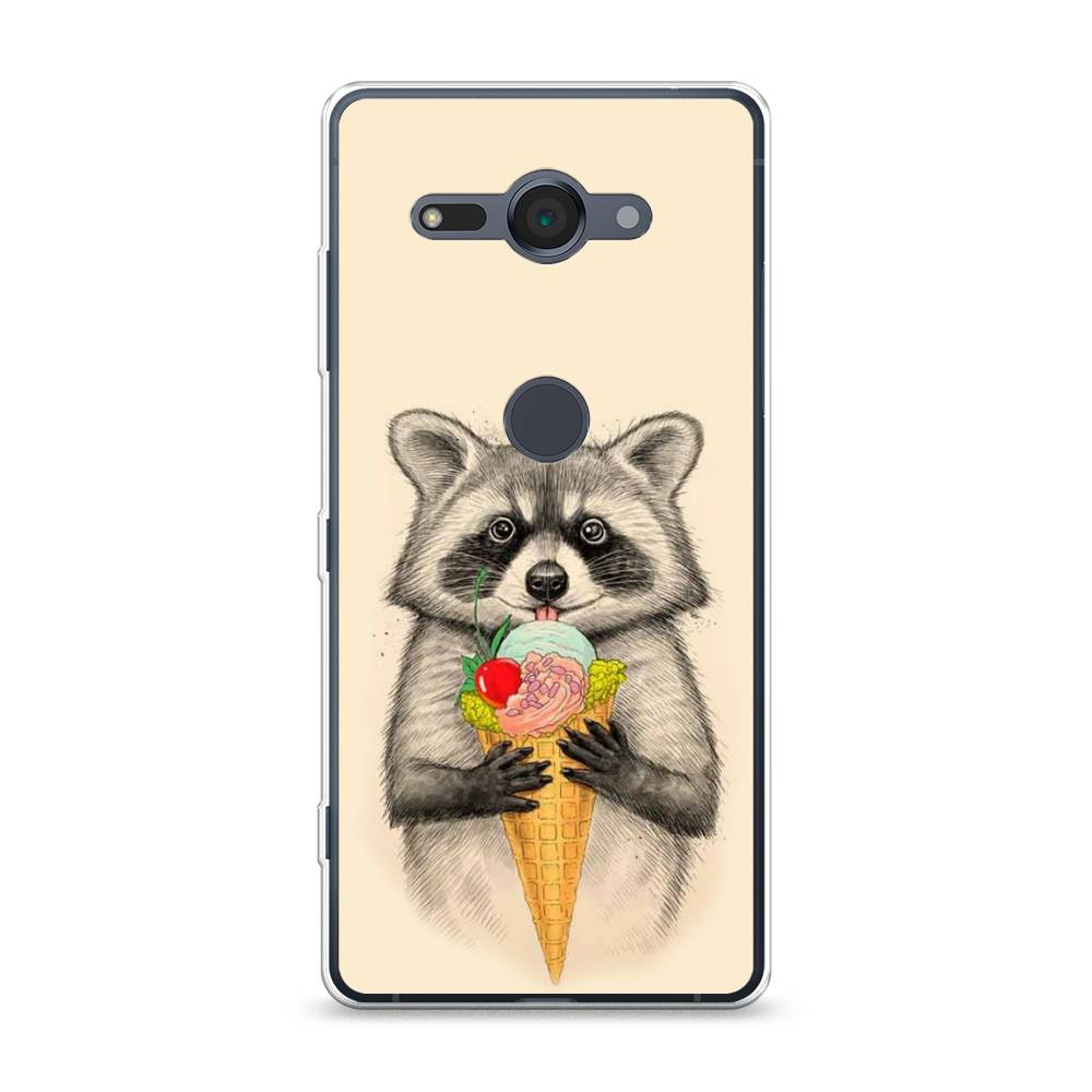 фото Чехол awog "енот с мороженым" для sony xperia xz2 compact
