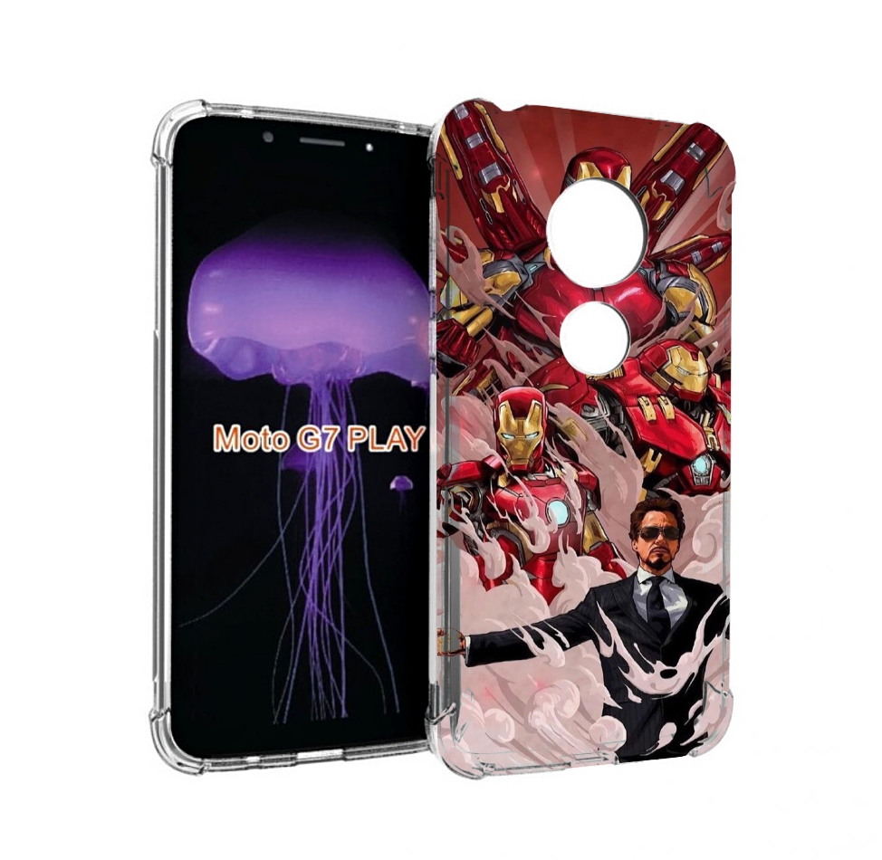 

Чехол MyPads Тони-Старк-и-костюмы для Motorola Moto G7 Play, Прозрачный, Tocco