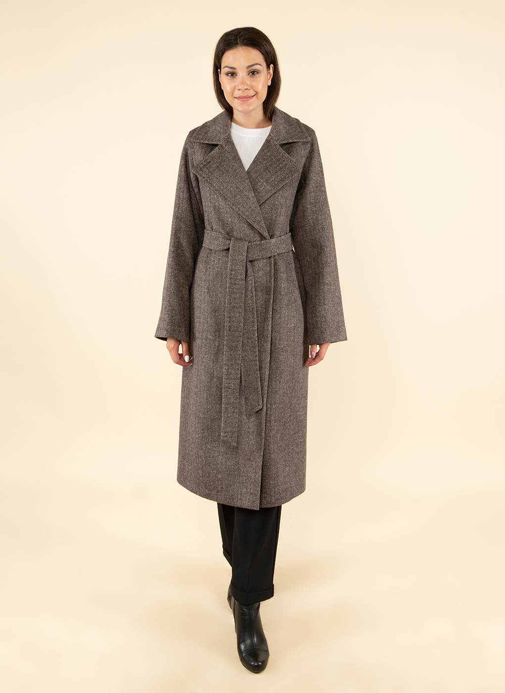 

Пальто женское Каляев 52123 коричневое 50 RU, 52123