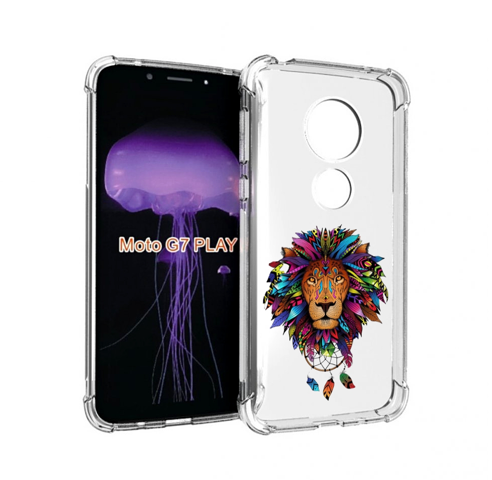 

Чехол MyPads Тотемный Лев для Motorola Moto G7 Play, Прозрачный, Tocco