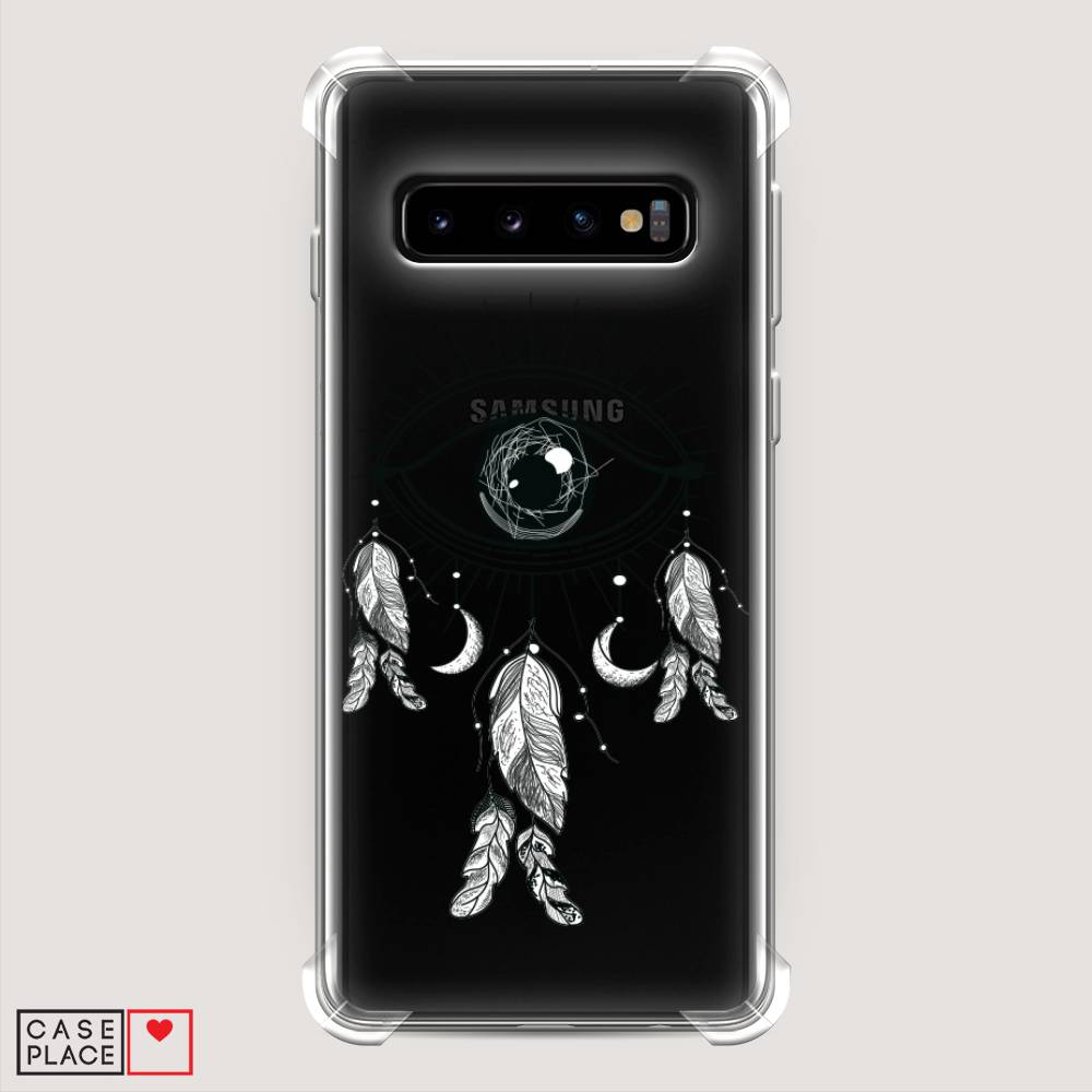 фото Противоударный силиконовый чехол "всевидящее око-ловец снов" на samsung galaxy s10 + awog