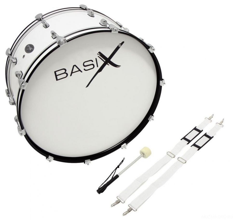 

Бас-барабан маршевый BASIX Marching Bass Drum 24х12, Белый