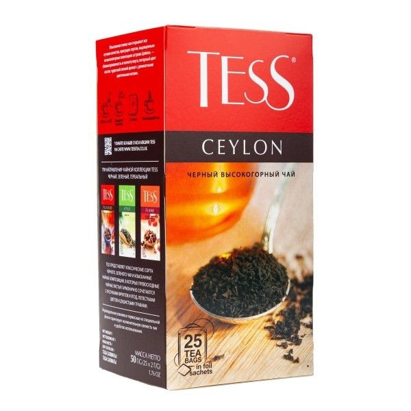 

Чай Tess Ceylon черный 25пак, 0633-10