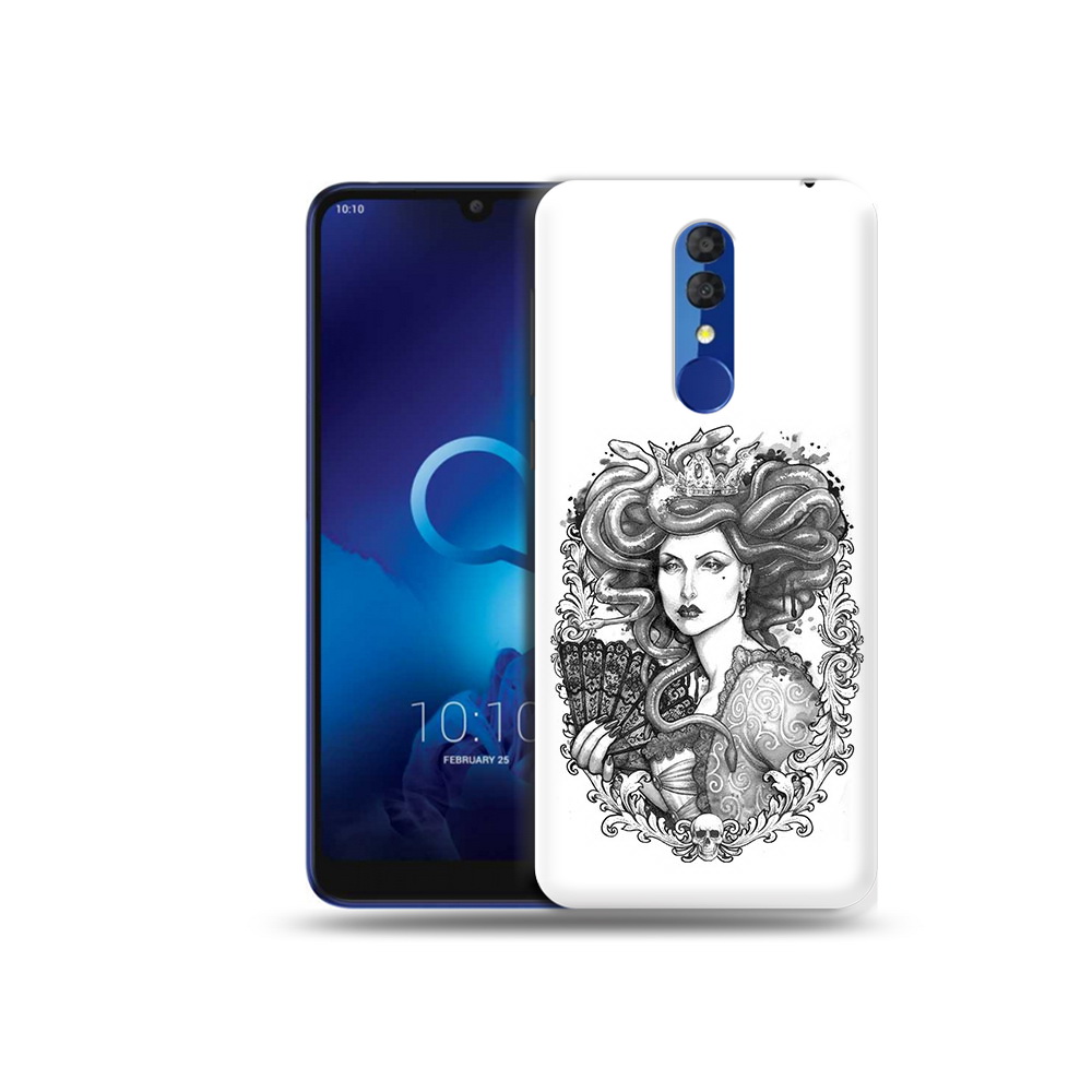 

Чехол MyPads Tocco для Alcatel 3L 5039D (2019) медуза черно белый (PT227139.667.472), Прозрачный, Tocco