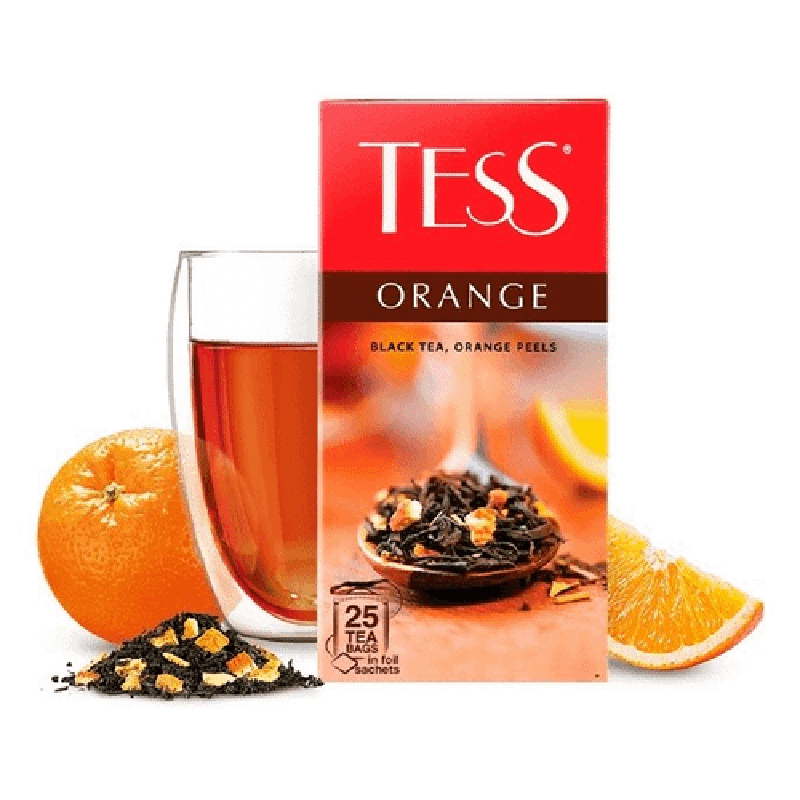 

Чай Tess Orange чёрный с ароматом апельсина 1,5 г*25 пак, 0647-10