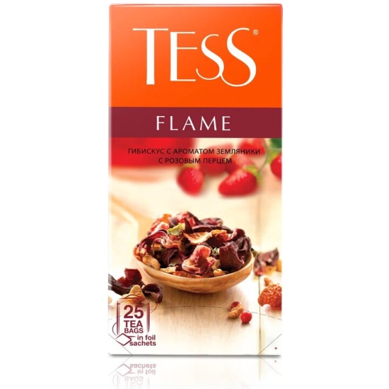 

Чай Tess Flame каркаде, фруктовый коктейль 2 г*25 пак., 0651-10