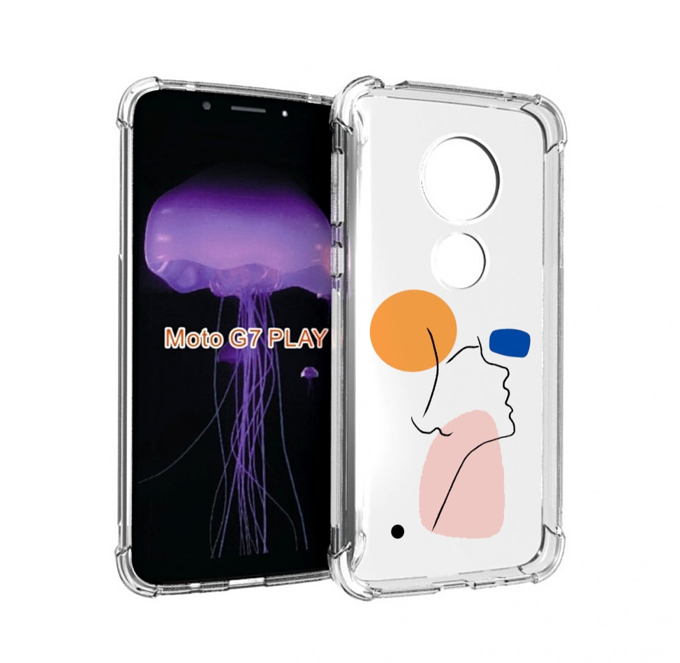 

Чехол MyPads абстракция девушки женский для Motorola Moto G7 Play, Прозрачный, Tocco