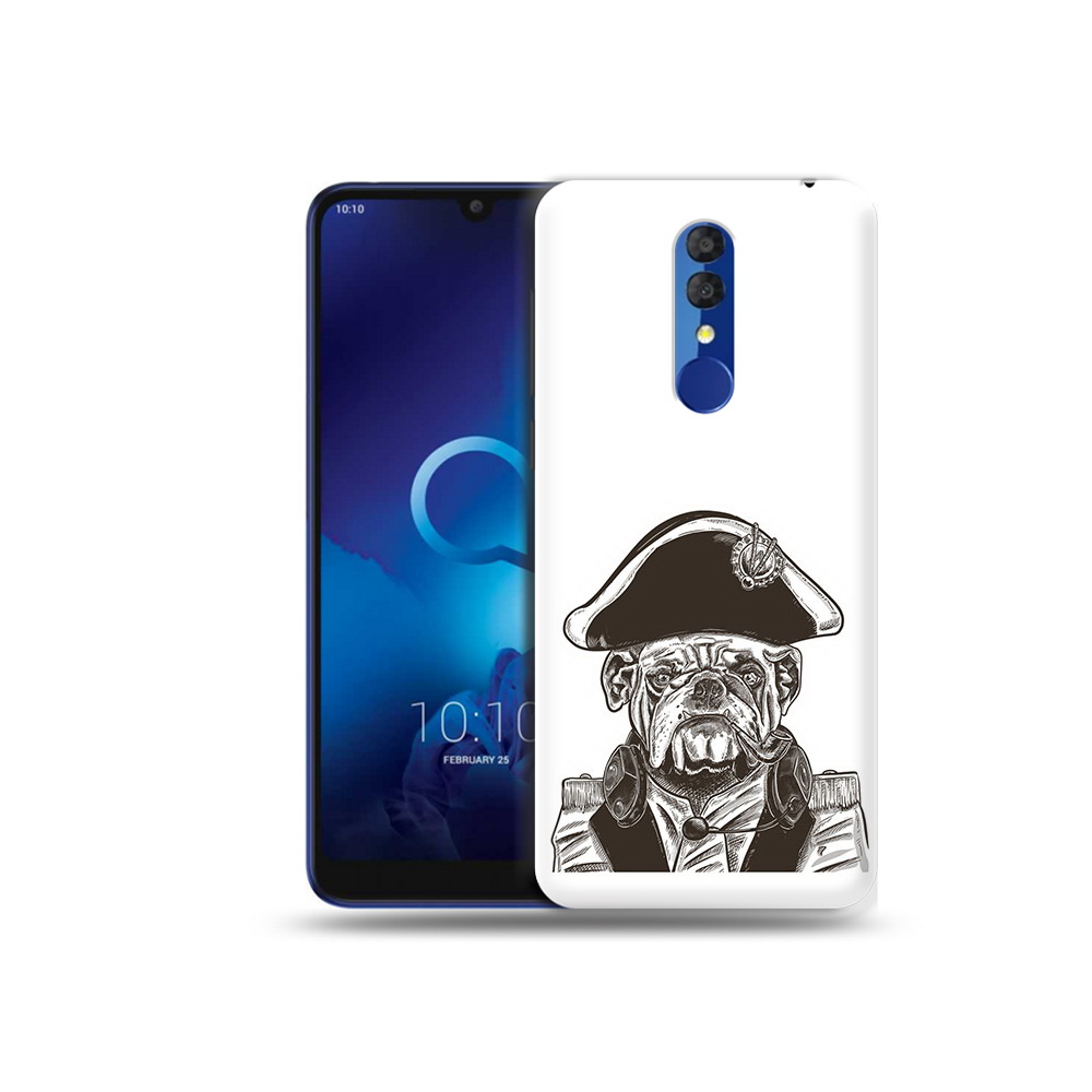 

Чехол MyPads Tocco для Alcatel 3L 5039D (2019) мопс генерал (PT227139.667.483), Прозрачный, Tocco