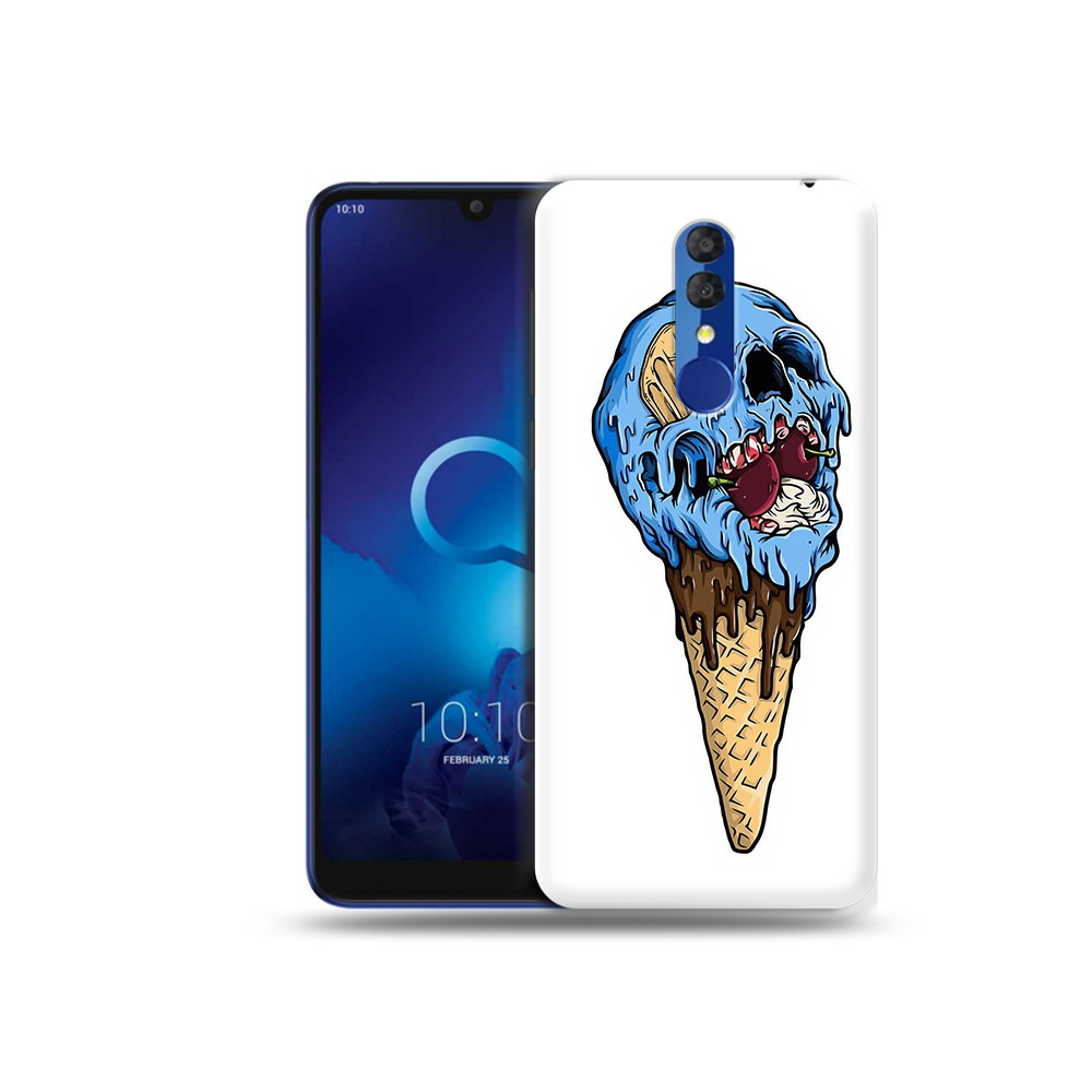 

Чехол MyPads Tocco для Alcatel 3L 5039D (2019) мороженное череп (PT227139.667.484), Прозрачный, Tocco