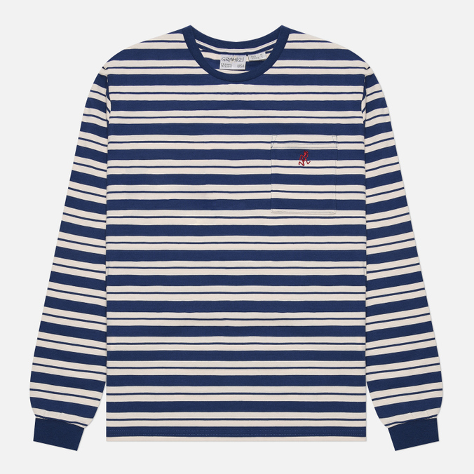 

Мужской лонгслив Gramicci Striped One Point синий, Размер L, Striped One Point