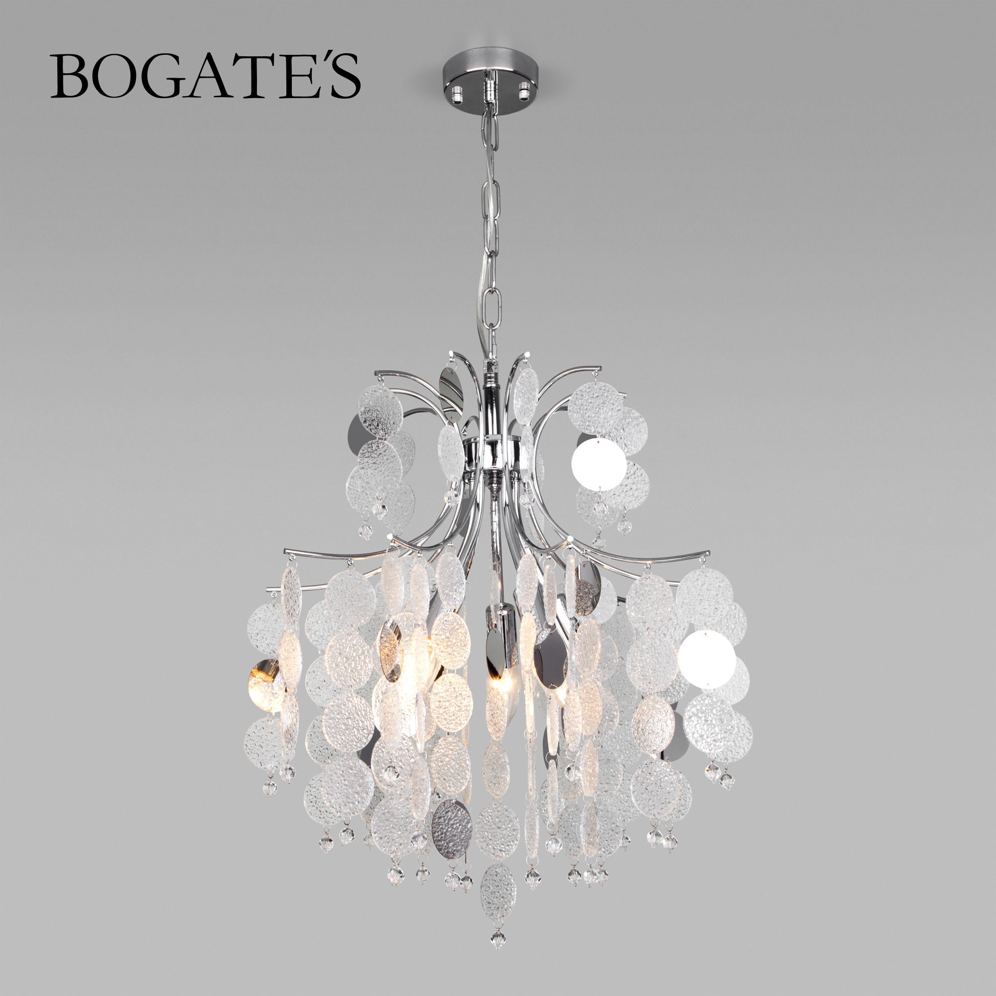 

Умная подвесная люстра Bogate's Bolla 335/5 Smart хром декор из стекла E14 Minimir Home