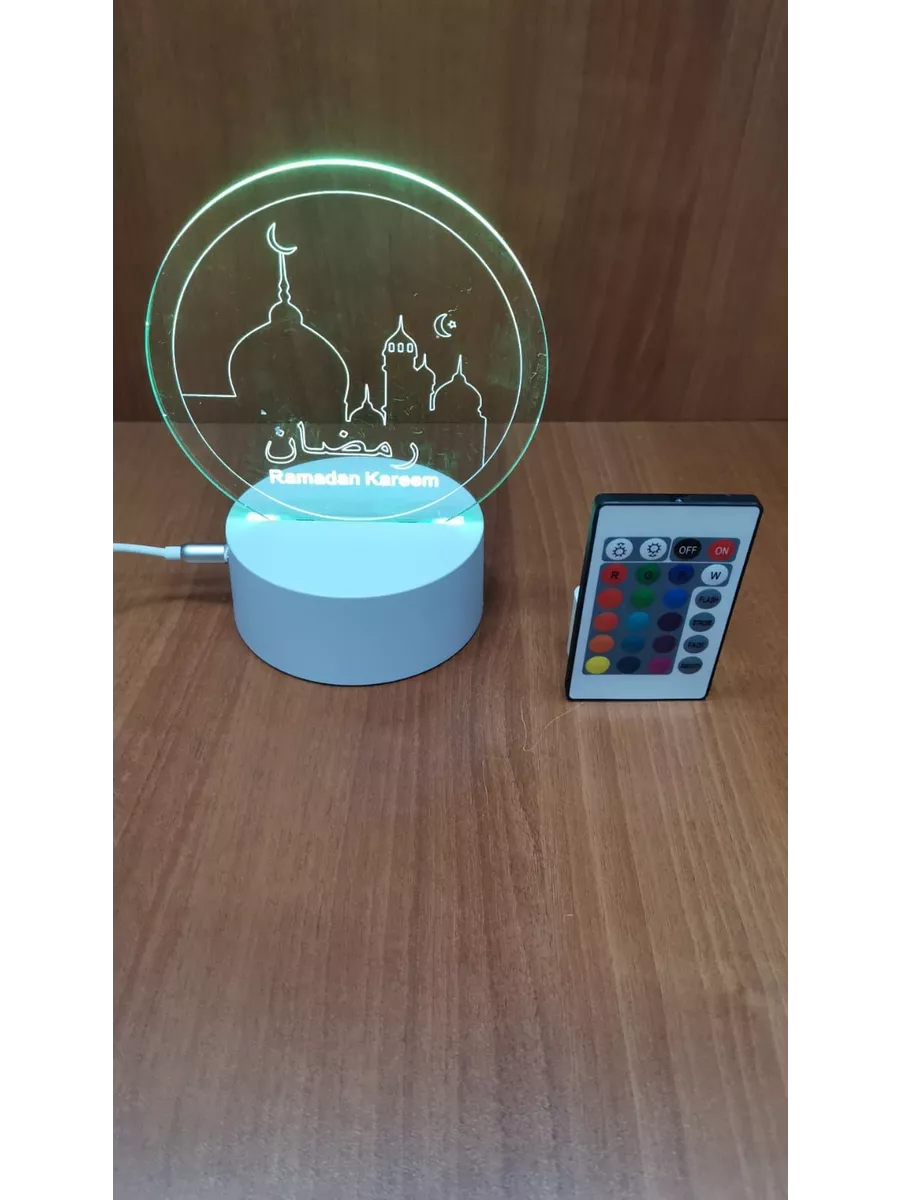 

3D Светильник с пультом 1064, 05-ва158