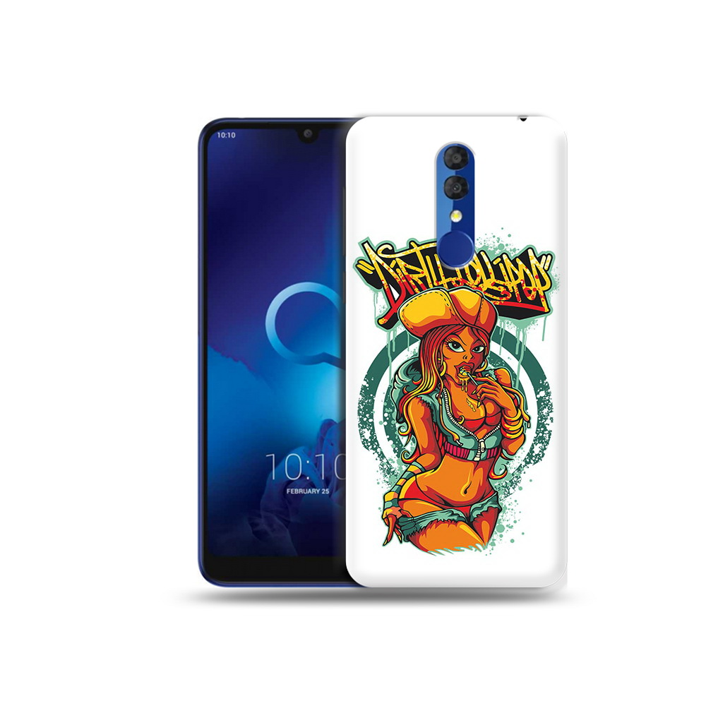 Чехол MyPads Tocco для Alcatel 3L 5039D (2019) нарисованная девушка комикс