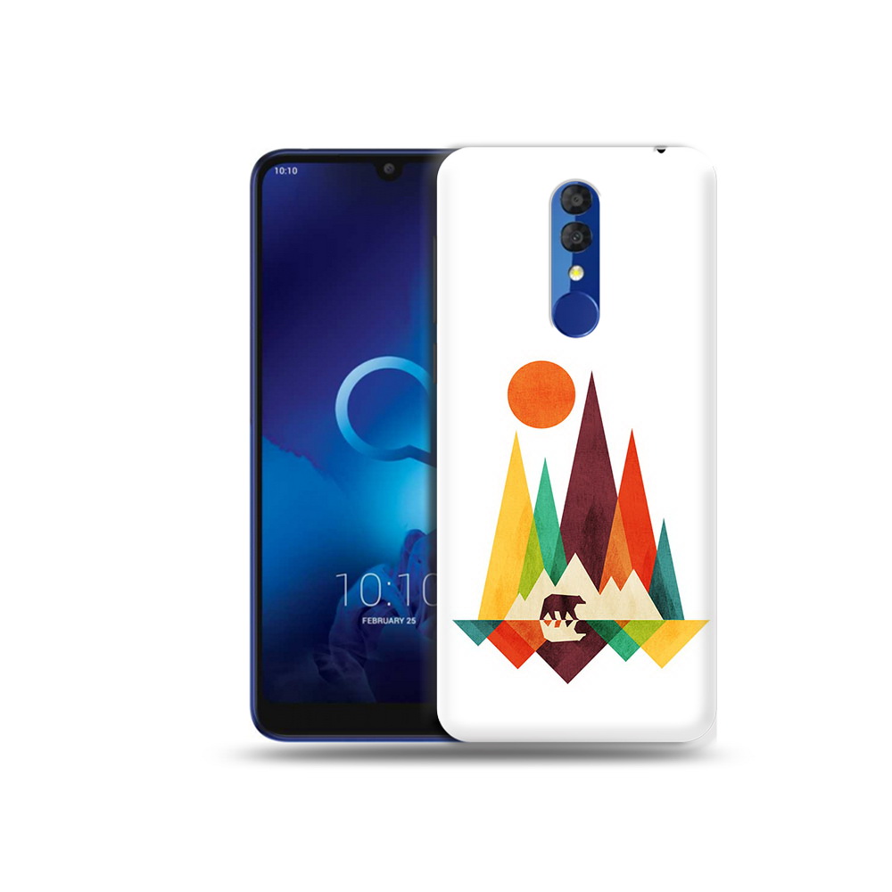 

Чехол MyPads Tocco для Alcatel 3L 5039D (2019) нарисованные горы с медведем, Прозрачный, Tocco