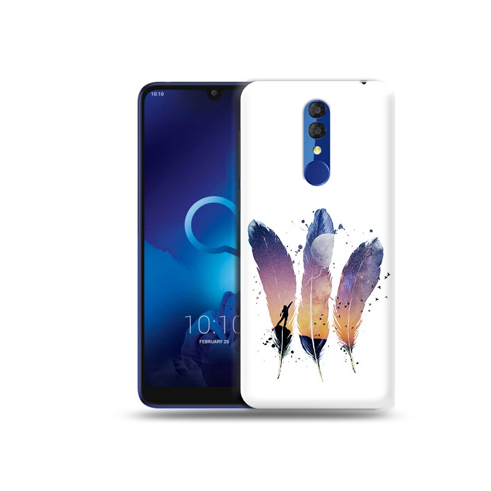 

Чехол MyPads Tocco для Alcatel 3L 5039D (2019) небесные перья (PT227139.667.519), Прозрачный, Tocco