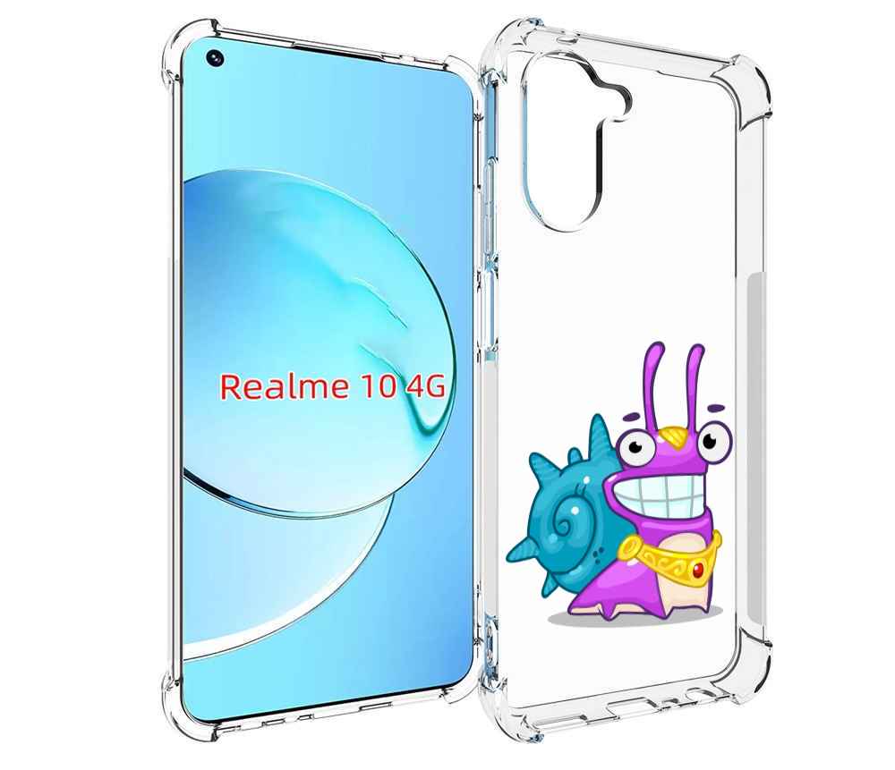 

Чехол MyPads улитка-принц для Realme 10, Прозрачный, Tocco