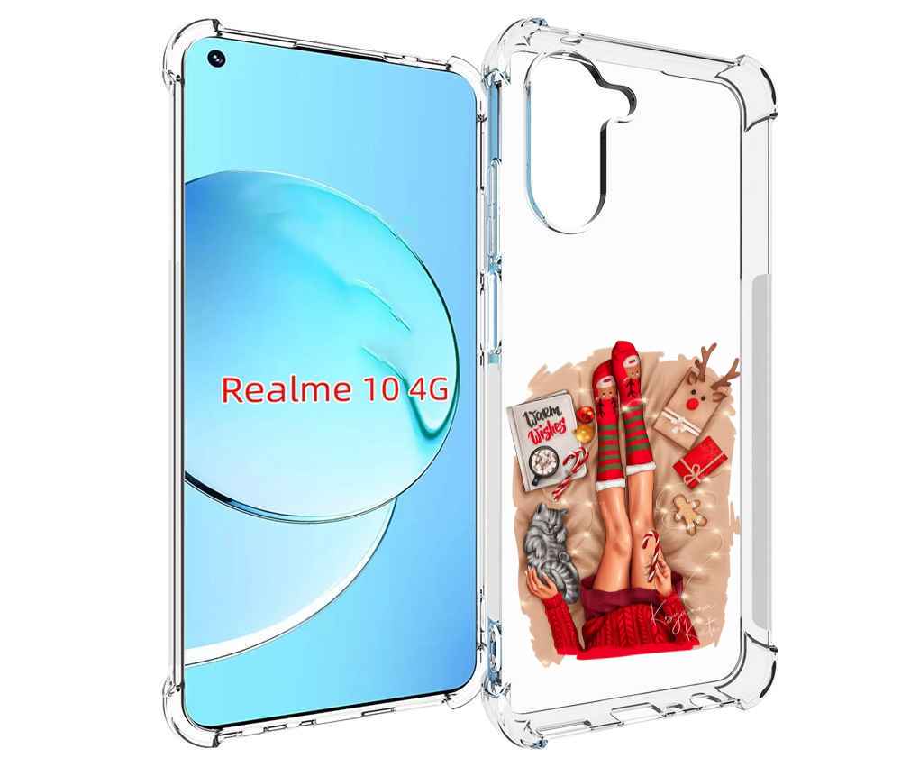 

Чехол MyPads уютный-арт женский для Realme 10, Прозрачный, Tocco