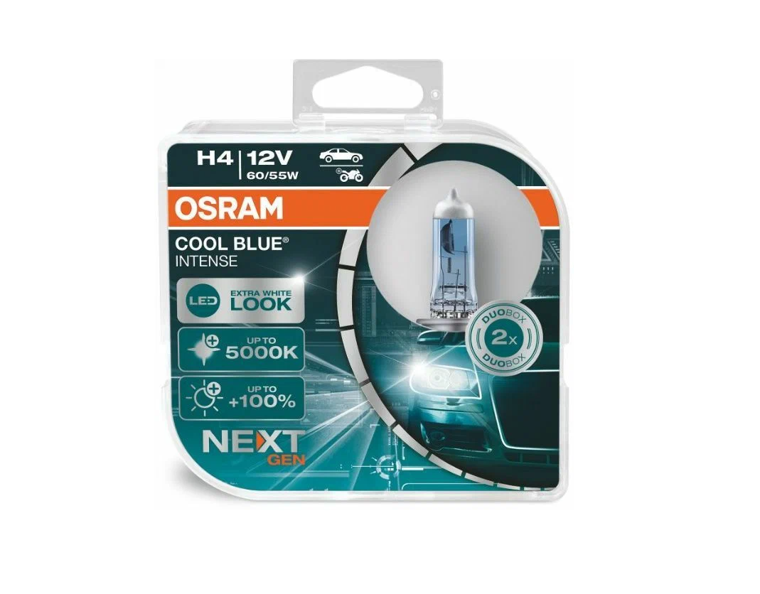 фото Автолампа osram h4 cool blue intense next gen - 64193cbn-hcb