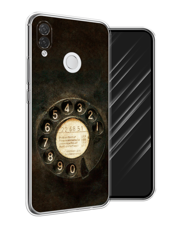 

Чехол Awog на Huawei P Smart Plus "Старинный телефон", Коричневый;бежевый;черный, 68250-5