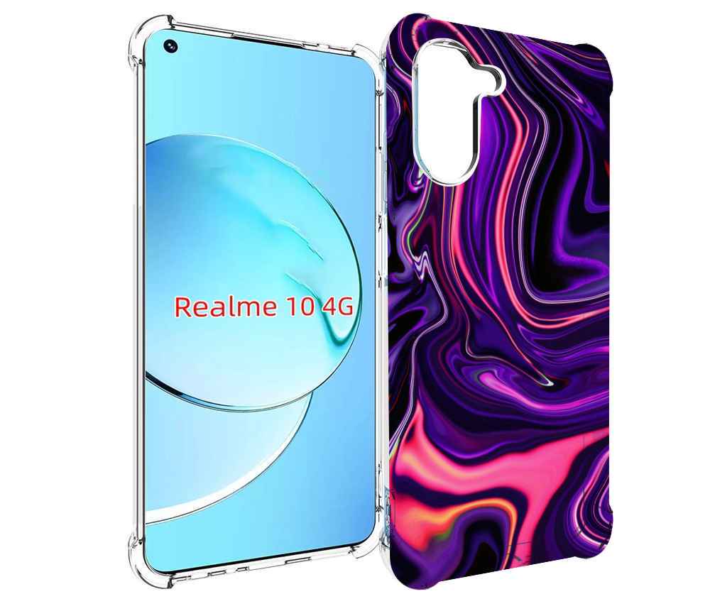 

Чехол MyPads фиолетовые краски для Realme 10, Прозрачный, Tocco