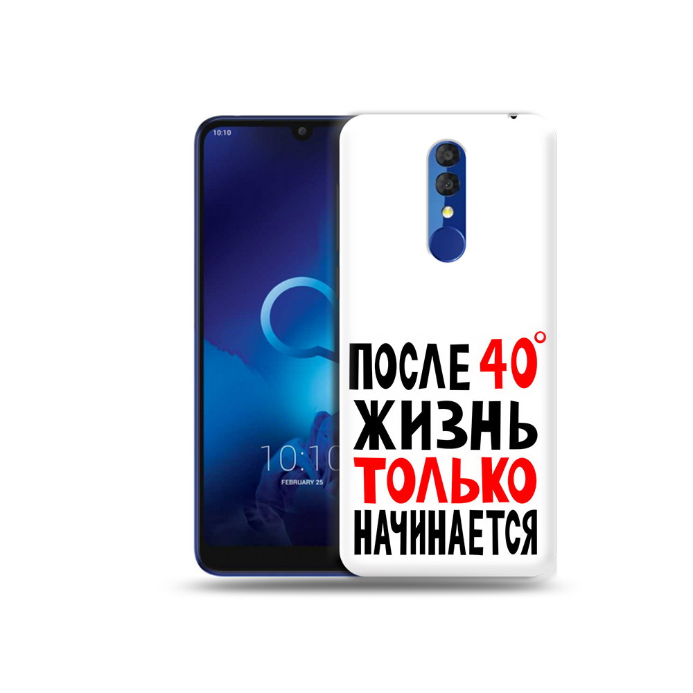 

Чехол MyPads Tocco для Alcatel 3L 5039D (2019) после 40 жизнь начинается, Прозрачный, Tocco