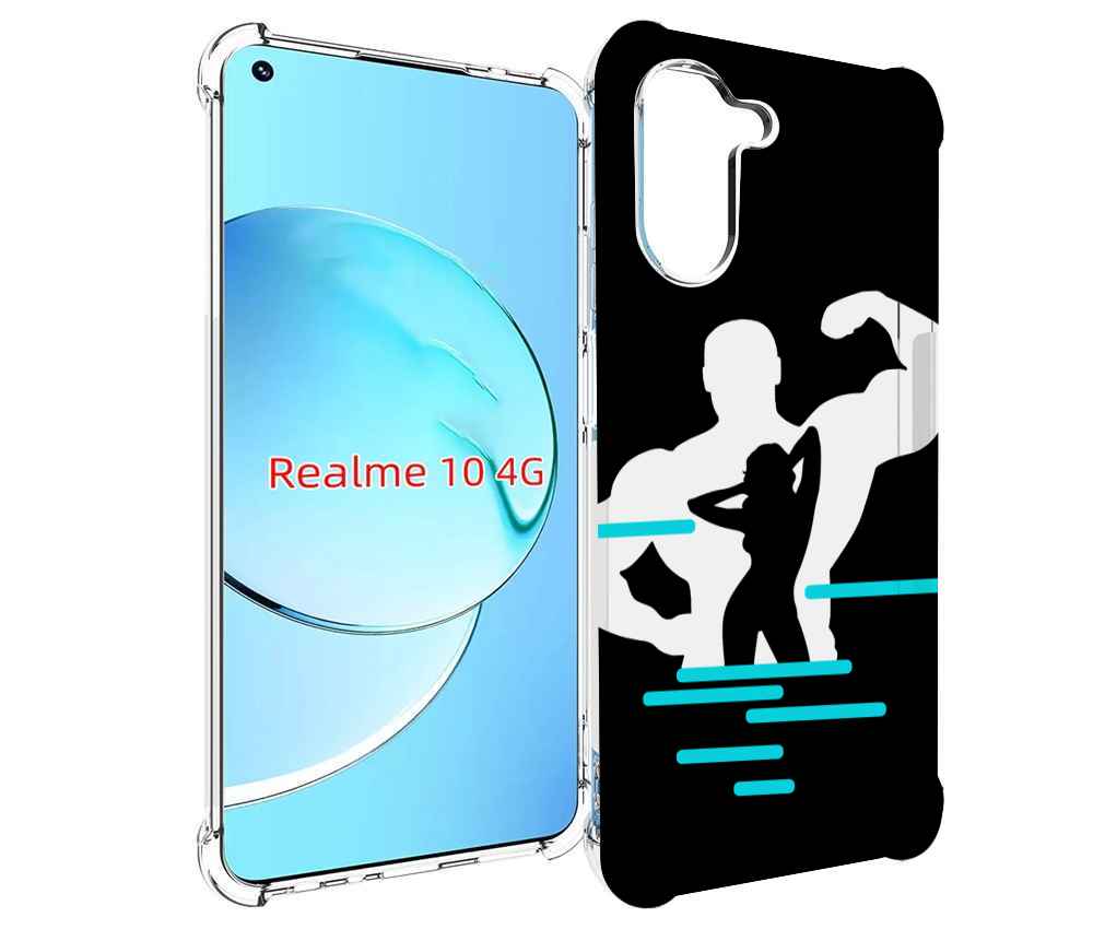 

Чехол MyPads фитнес-тренировка для Realme 10, Прозрачный, Tocco