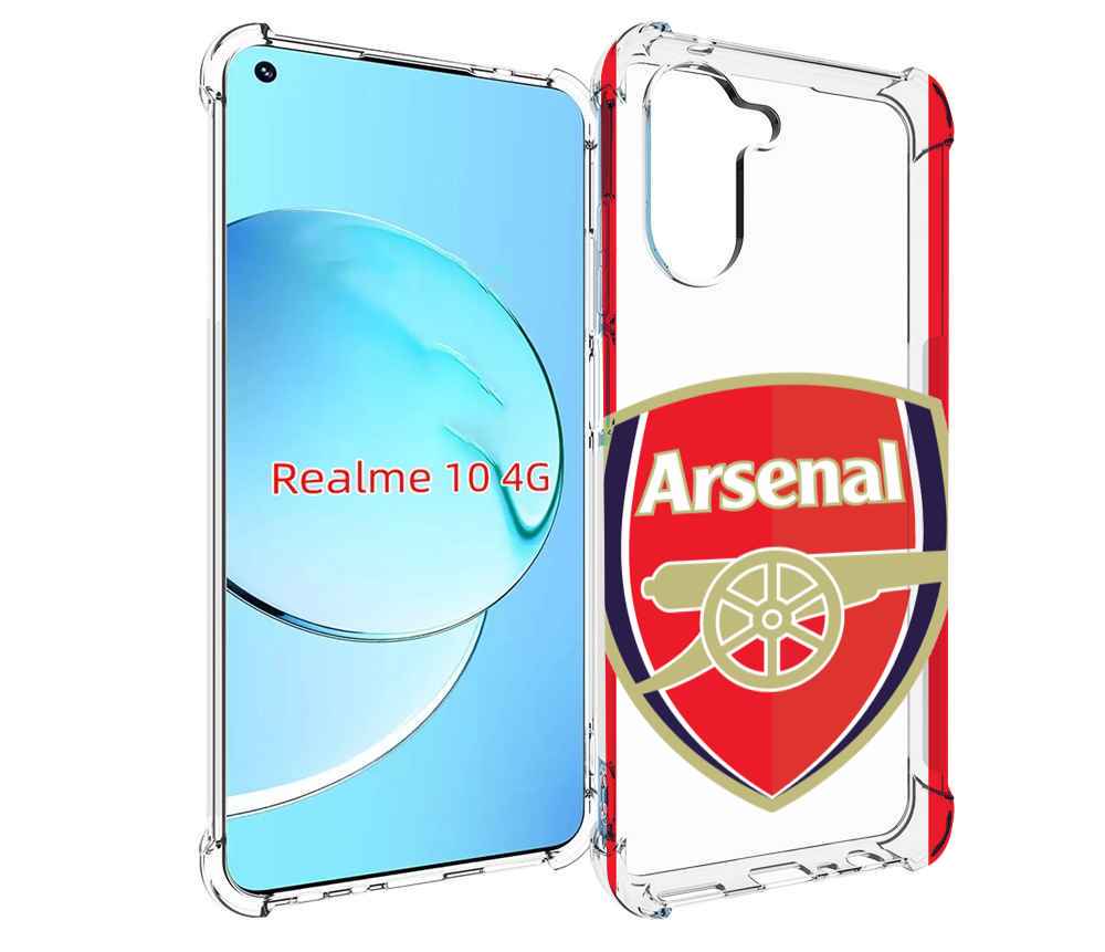 

Чехол MyPads фк арсенал лондон мужской для Realme 10, Прозрачный, Tocco