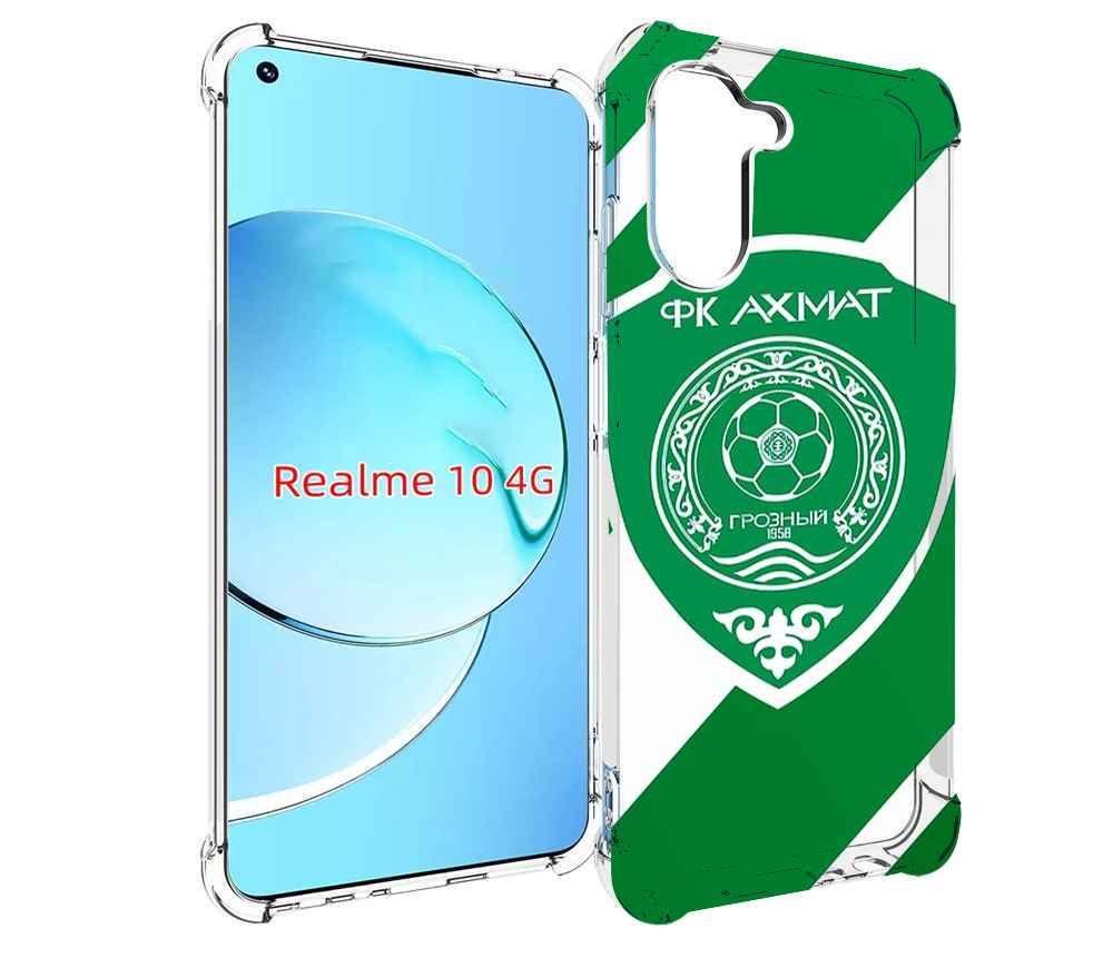 

Чехол MyPads фк ахмат грозныи мужской для Realme 10, Прозрачный, Tocco