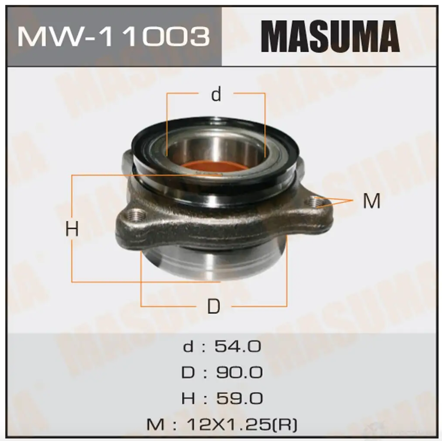 Ступица с подшипником TOYOTA перед. MASUMA MW-11003