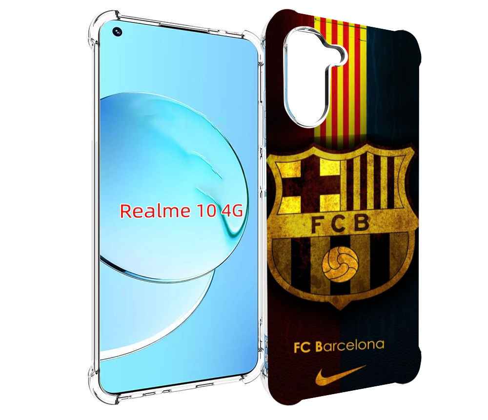 

Чехол MyPads фк барселона мужской для Realme 10, Прозрачный, Tocco