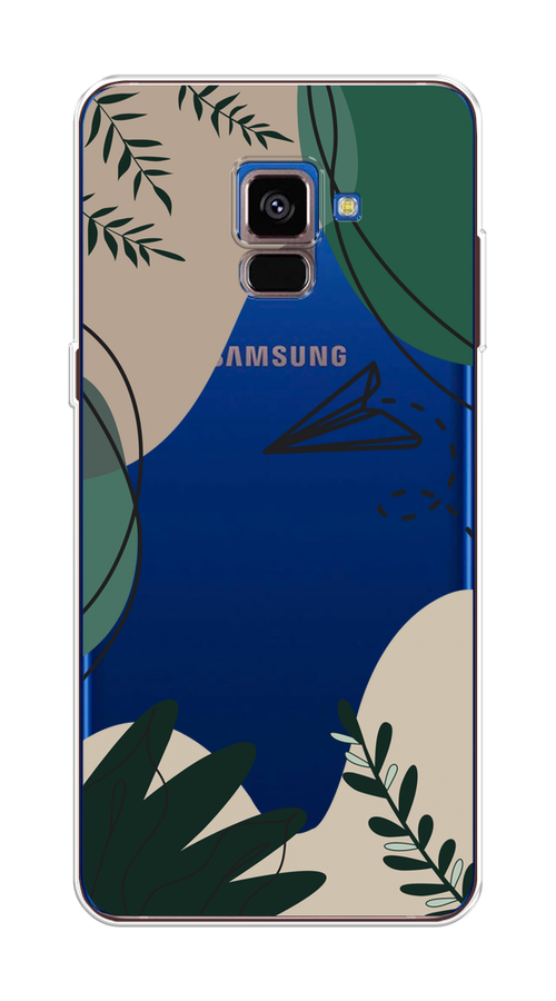 

Чехол на Samsung Galaxy A8 2018 "Secret Garden", Зеленый;бежевый;черный, 25450-1