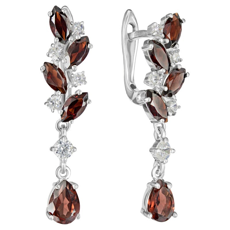 

Серьги из серебра с гранатом LAZURIT-ONLINE 8421WR, 8421WR