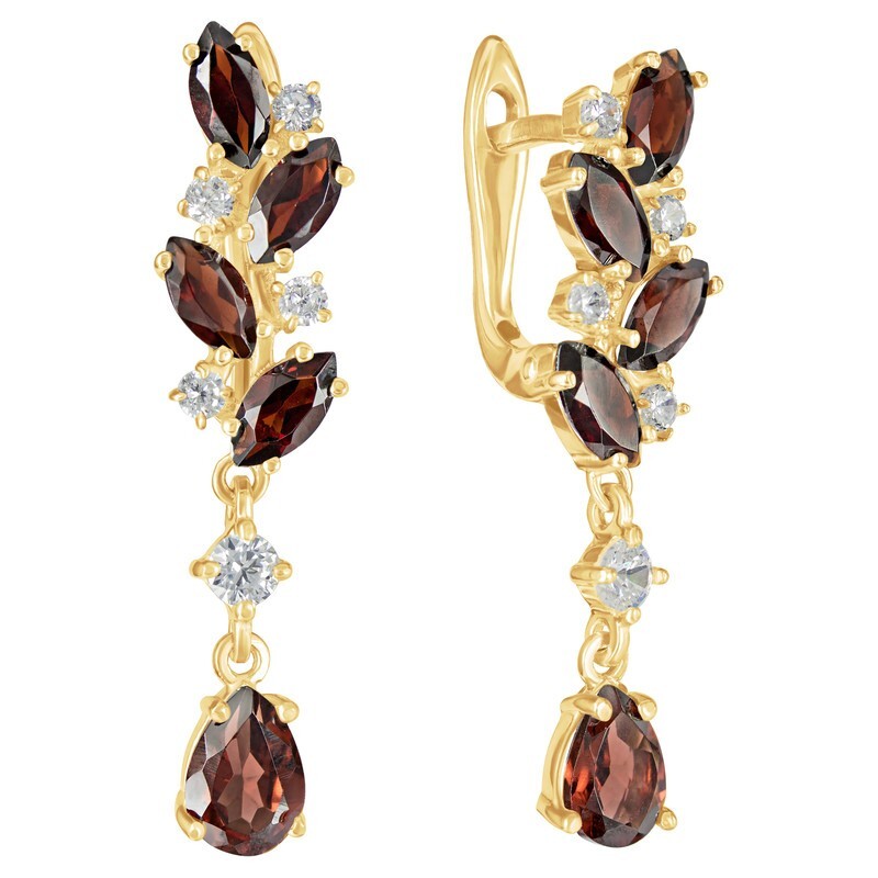 

Серьги из серебра с гранатом LAZURIT-ONLINE 8421YG, 8421YG