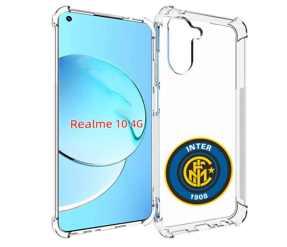 

Чехол MyPads фк интер мужской для Realme 10, Прозрачный, Tocco