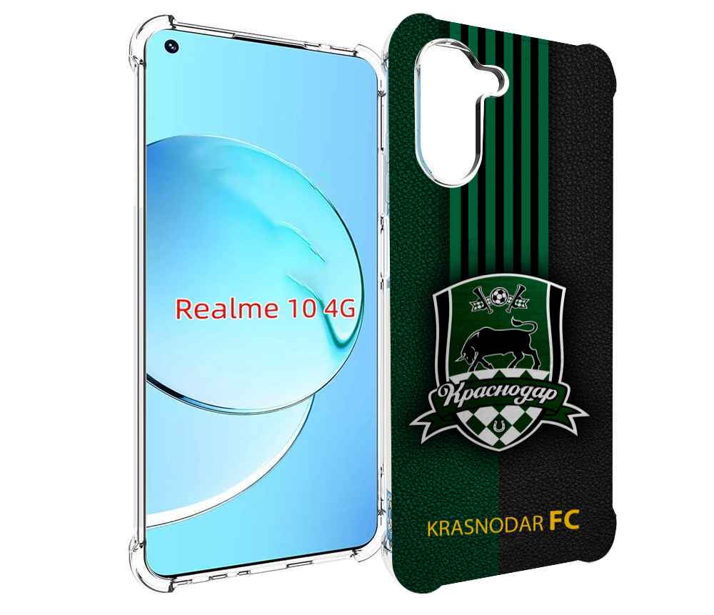 

Чехол MyPads фк краснодар мужской для Realme 10, Прозрачный, Tocco