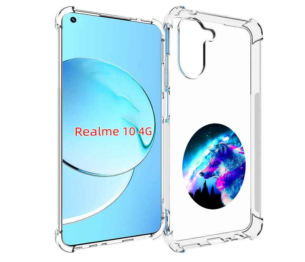 

Чехол MyPads голубой волк для Realme 10, Прозрачный, Tocco
