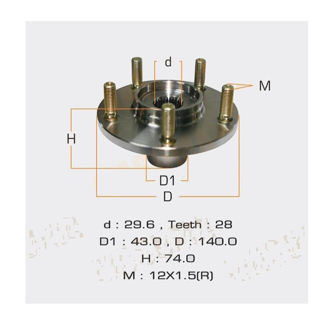 Ступица колеса MITSUBISHI 07- передн. MASUMA MW-31001