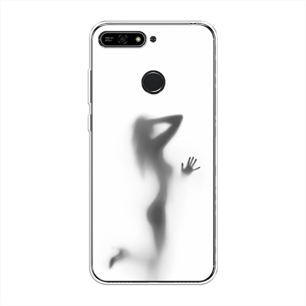 

Чехол Awog на Honor 7A Pro "Стекло в душе", Белый;серый;черный, 65450-7