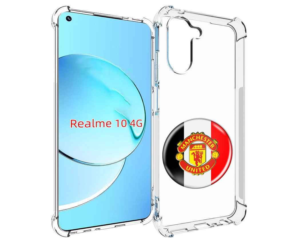 

Чехол MyPads фк манчестер юнаитед мужской для Realme 10, Прозрачный, Tocco