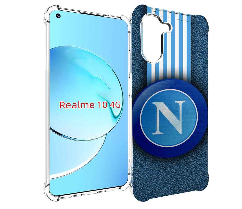 

Чехол MyPads фк наполи мужской для Realme 10, Прозрачный, Tocco