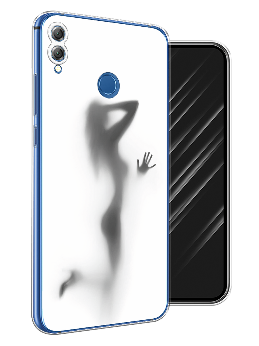 

Чехол Awog на Honor 8X "Стекло в душе", Белый;серый;черный, 66750-7