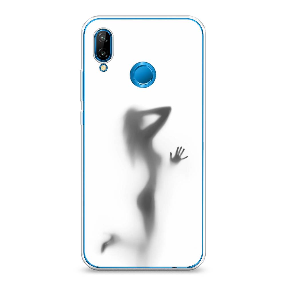 

Чехол Awog на Huawei Nova 3E "Стекло в душе", Белый;серый;черный, 65650-7