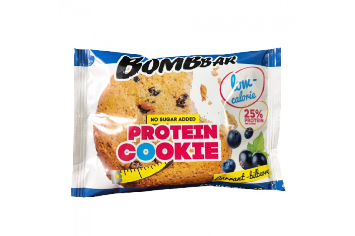 

Печенье BOMBBAR Protein Cookie, низкокалорийное, вкус Черника и Смородина, 3 шт х 40 г