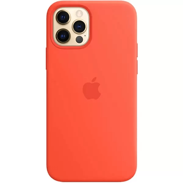 фото Чехол iphone 12/12 pro silicon case electric orange (magsafe) c logo nobrand