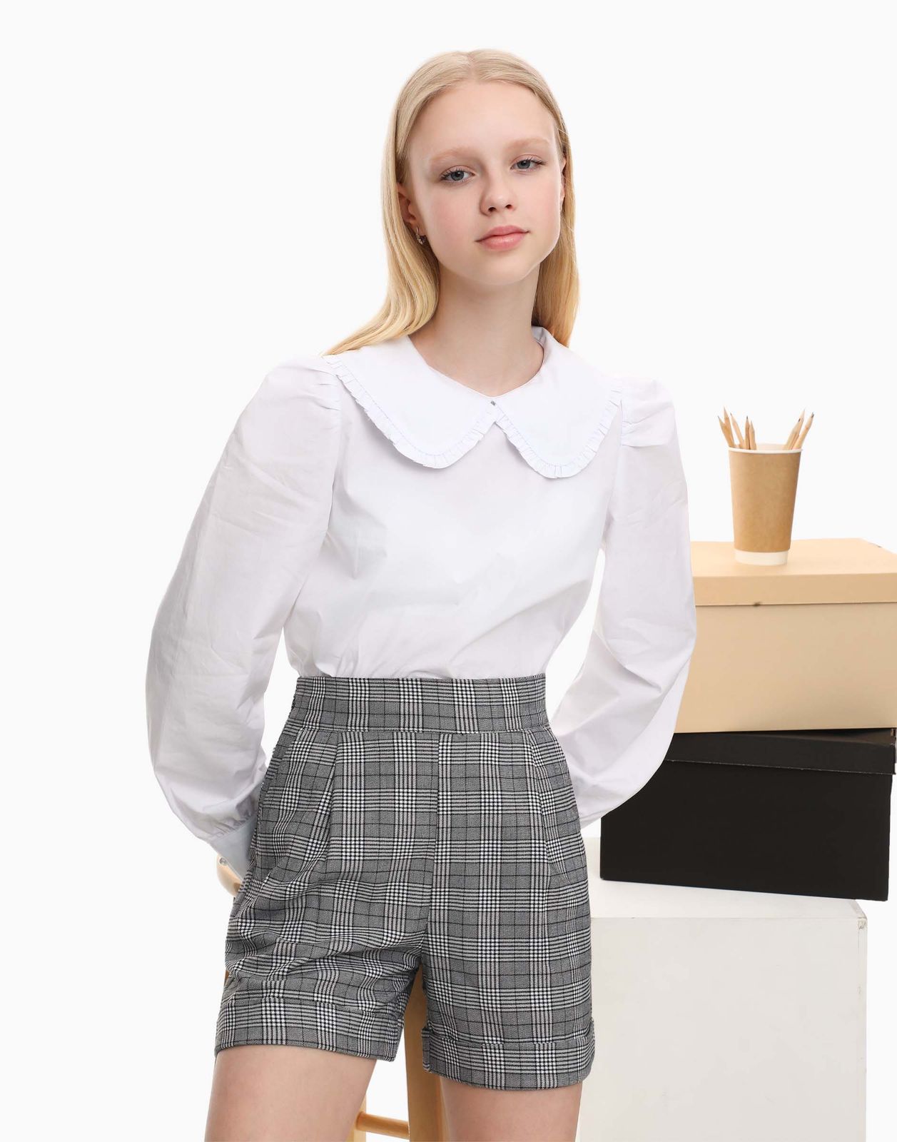 

Блузка детская Gloria Jeans GWT004028, белый, 146, GWT004028