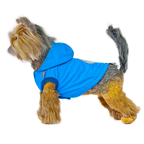 фото Куртка для собак happy puppy дарк скай, унисекс, синий, длина спины 32 см