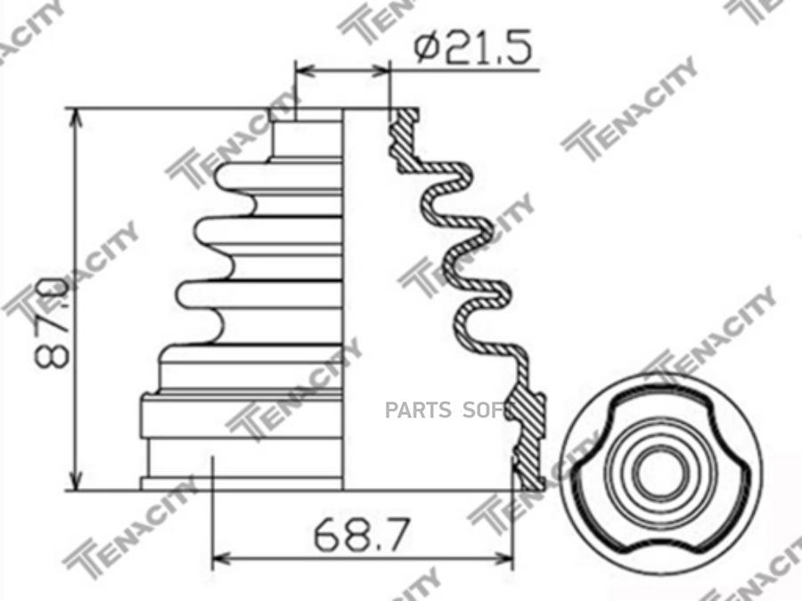 

TENACITY Пыльник привода внутренний Tenacity (2357) ACVTO1014 1шт