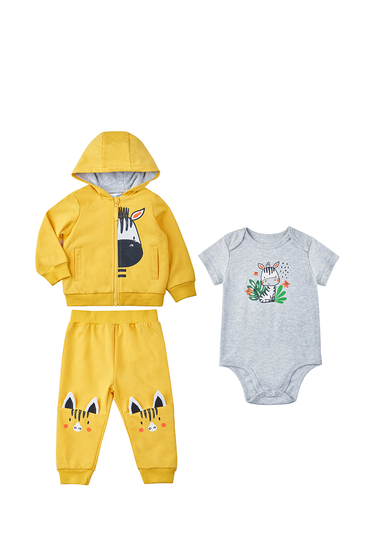 

Комплект одежды Kari Baby SS23B11100708, серый; желтый, 86, SS23B11100708