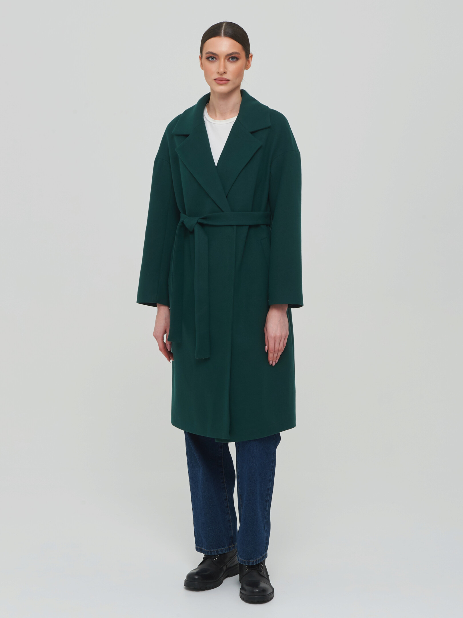 Пальто женское Giulia Rosetti 62995 зеленое 40 RU